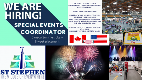 Special Events Coordinator - 8 Week Summer Placement - Canada Summer Jobs
