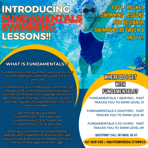 Introducing Fundamentals Swimming Lessons for kids 8-14yrs!