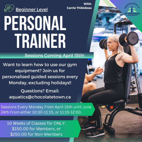 Personal Trainer Announcement - April 2024