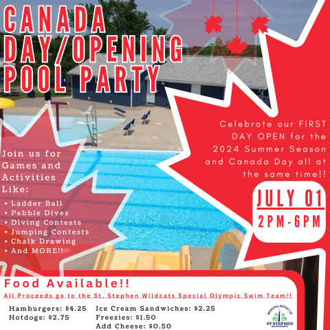 Canada Day & Opening Pool Party - 2024
