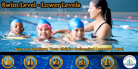 Swim Level, Lower Level Swimming Lessons - Banner Image