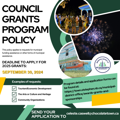 Council Grants Program Policy Deadline September 30, 2024.