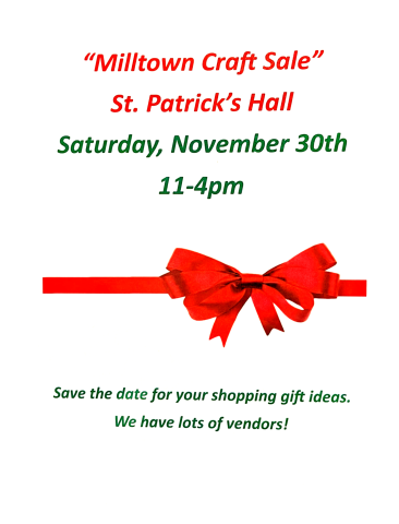 Milltown Christmas Craft Sale 2024