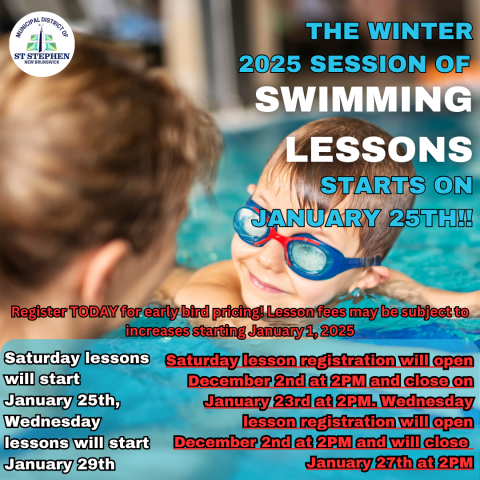 Winter 2025 Swimming Lesson Schedule