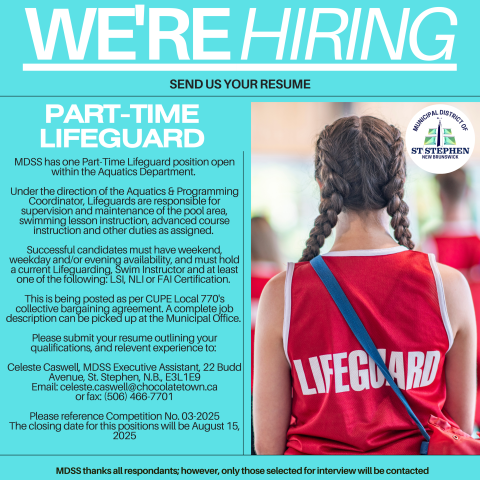 Part-Time Union Lifeguard Competition Number 03-2025