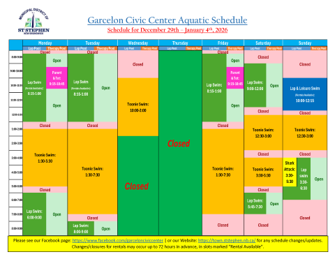 December 29 2025 to January 4 2026